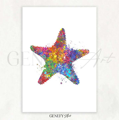 Starfish Watercolour Printxxx