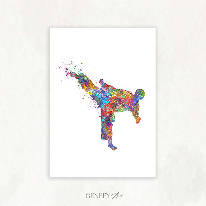 Taekwondo Watercolour Print