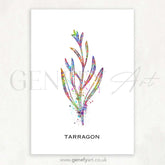 Tarragon Herb Watercolour Print - Genefy Art