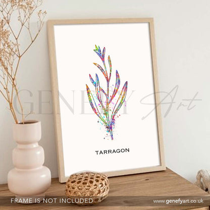 Tarragon Herb Watercolour Print - Genefy Art
