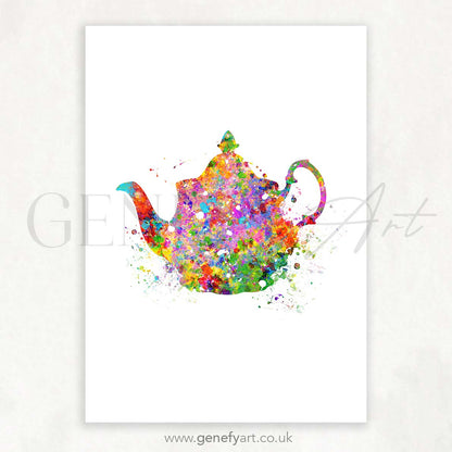 Teapot Watercolour Print - Genefy Art