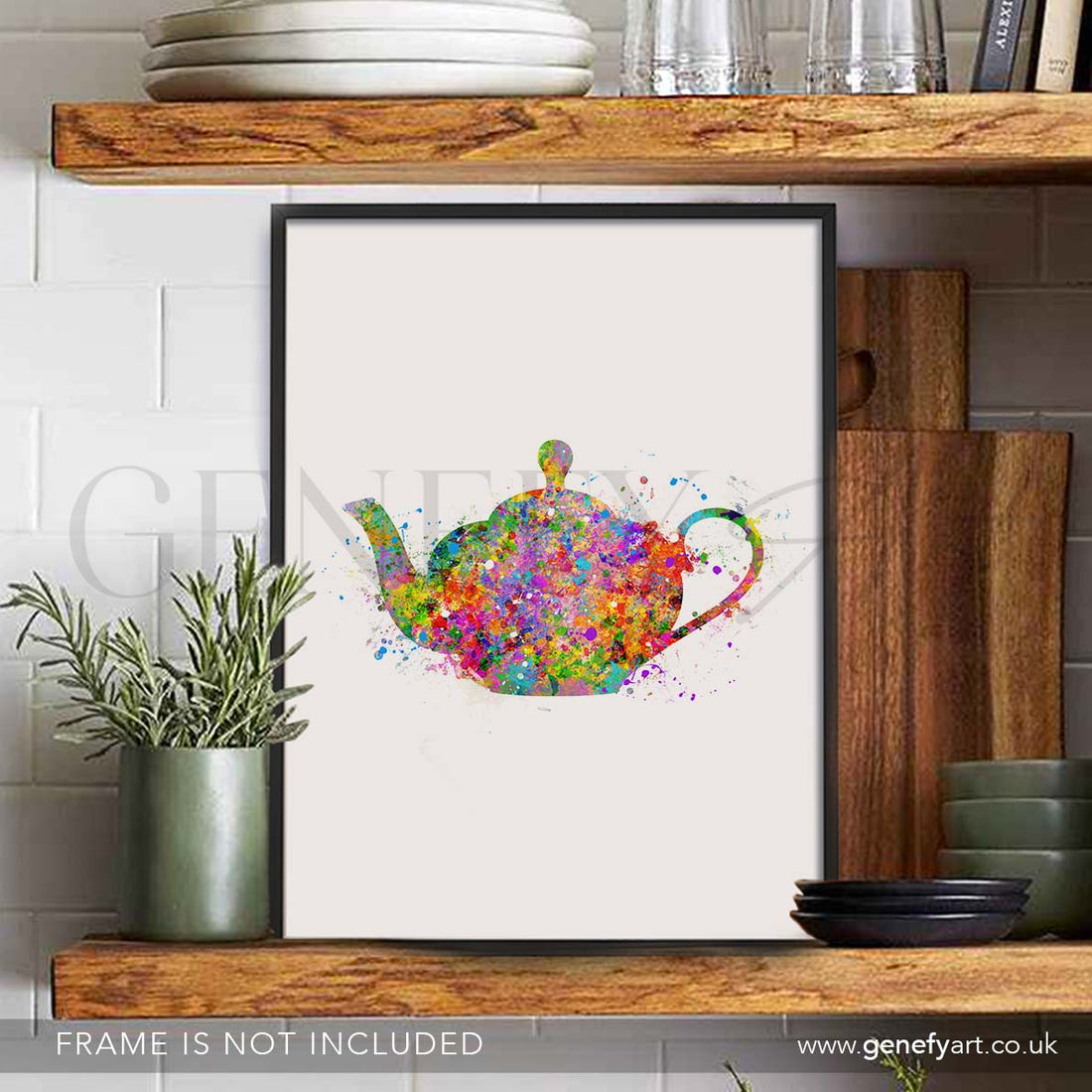 Teapot Watercolour Print - Genefy Art