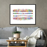 Human Teeth Diagram Watercolour Print - Genefy Art