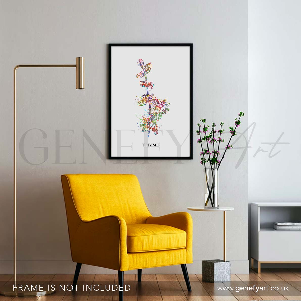 Thyme Herb Watercolour Print - Genefy Art
