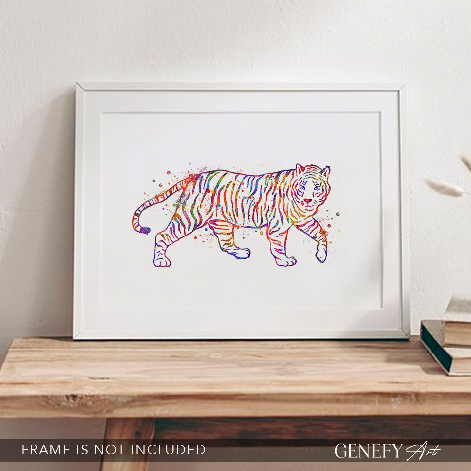 Tiger Watercolour Art Print