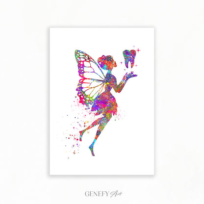 Tooth Fairy Watercolour Art Print