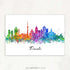 Toronto Skyline Watercolour Print - Genefy Art