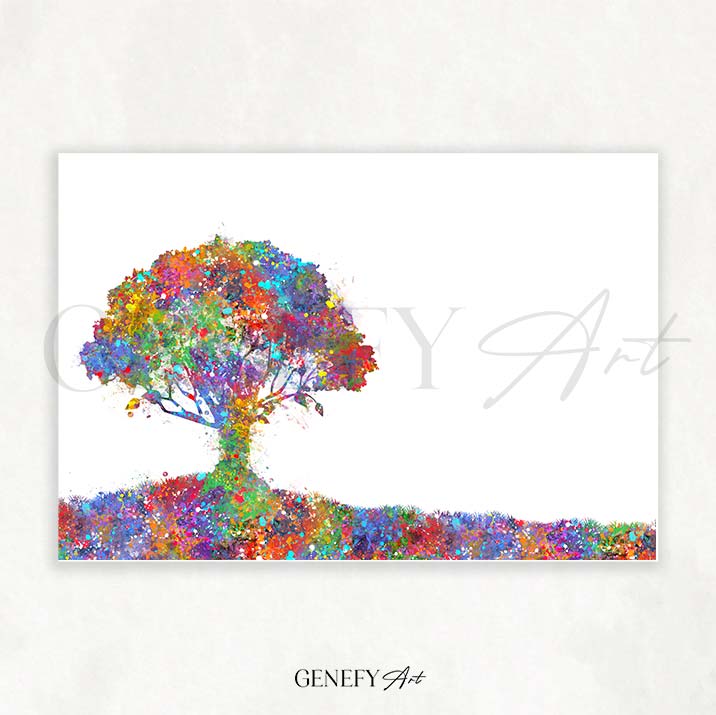 Tree Watercolour Print - Genefy Art