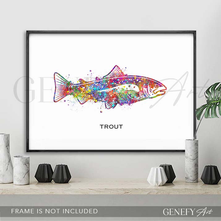 Trout Fish Watercolour Print