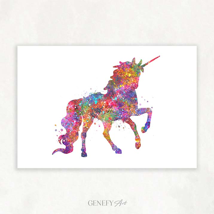 Unicorn Watercolour Art