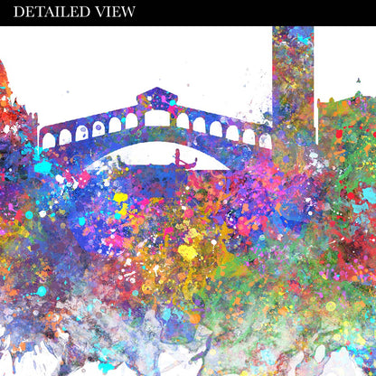 Venice Skyline Watercolour Art Print - Genefy Art