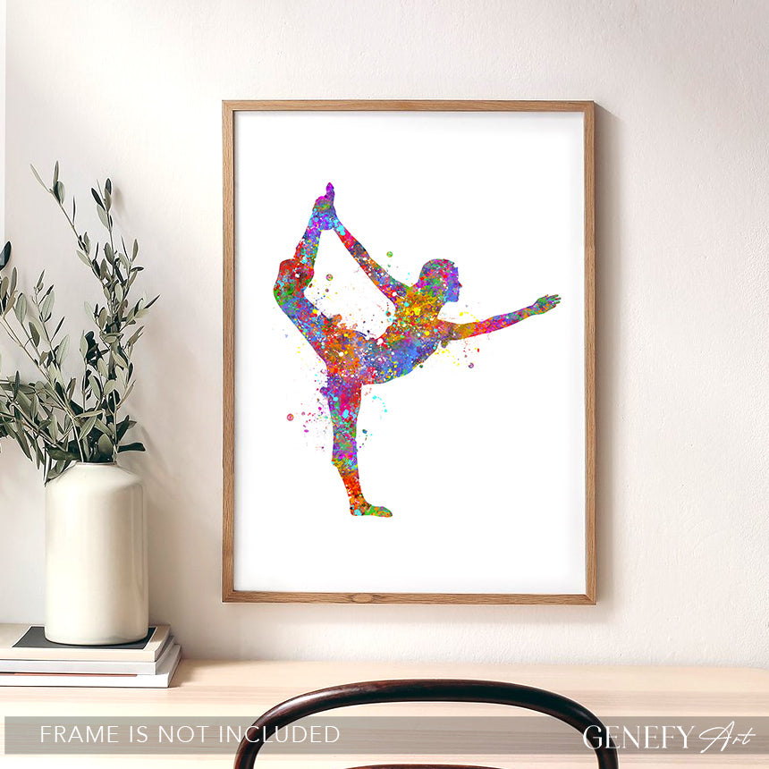 Yoga Pose Watercolour Print - Genefy Art