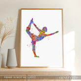Yoga Pose Watercolour Print - Genefy Art