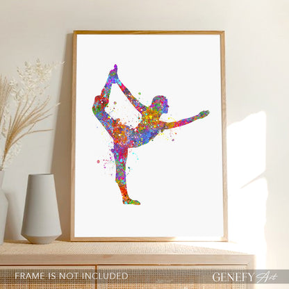 Yoga Pose Watercolour Print - Genefy Art