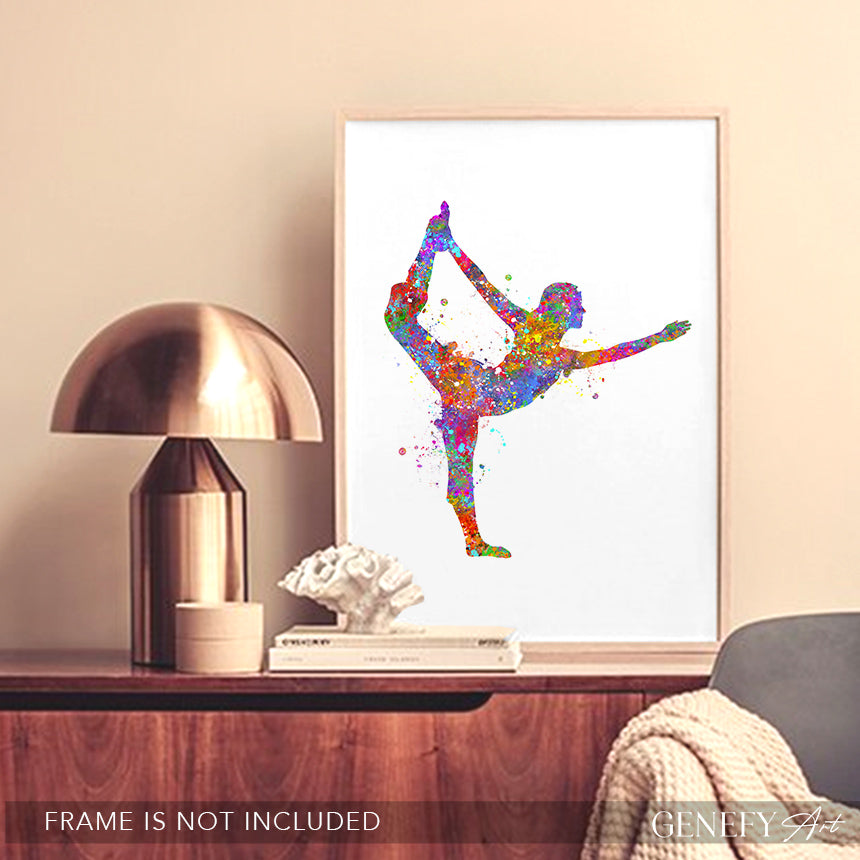 Yoga Pose Watercolour Print - Genefy Art
