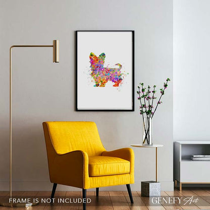 Yorkie Watercolour Print